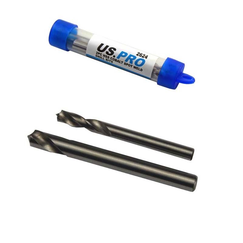 US Pro Spot Weld Drill Bit / Remover / Cutter Cobalt Tip 2pc Set - Foto 8